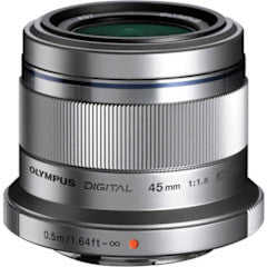 Used Olympus M.Zuiko Digital 45mm f/1.8 Lens Silver (#ABM204864DC)