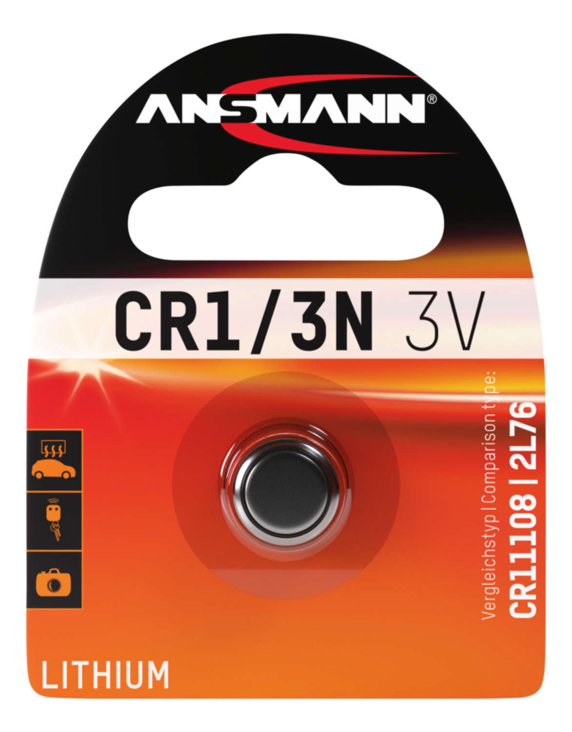 Ansmann CR1/3N (DL1/3N, 2L76) 3V Lithium Battery