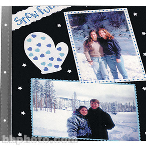 Pioneer Photo Albums Black Refill Pages for Most Snapload, Post-Bound, 3-Ring,Staple-Strap Style Scrapbooks (12x12", Black, Pack of 5)
