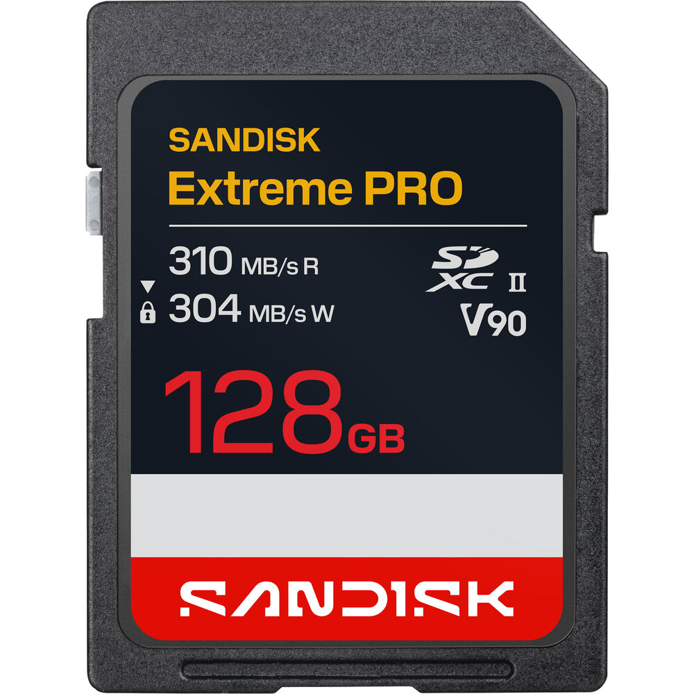 SanDisk 128GB Extreme PRO UHS-II V90 SDXC Memory Card