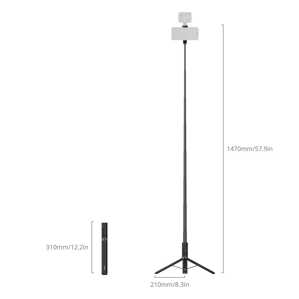 SmallRig ST30 Lite One-Touch Deploy Selfie Stick Tripod with Bluetooth Trigger