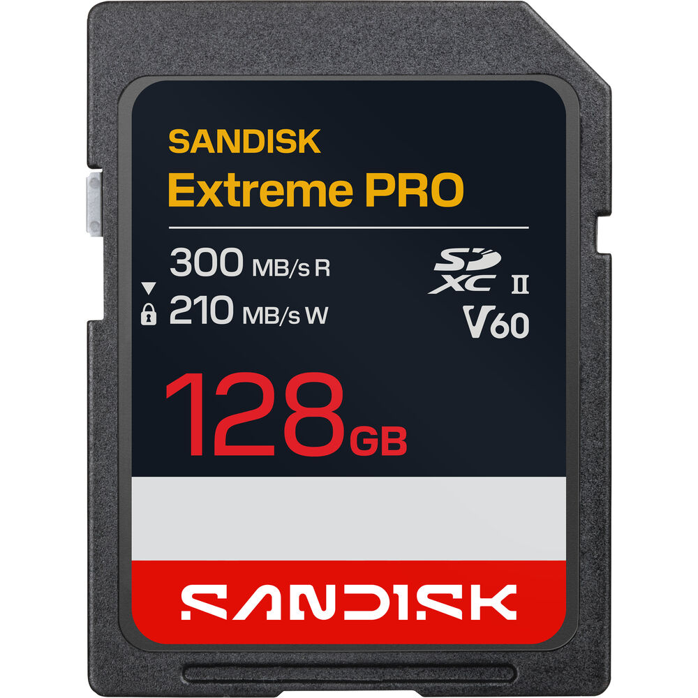 SanDisk 128GB Extreme PRO UHS-II V60 SDXC Memory Card