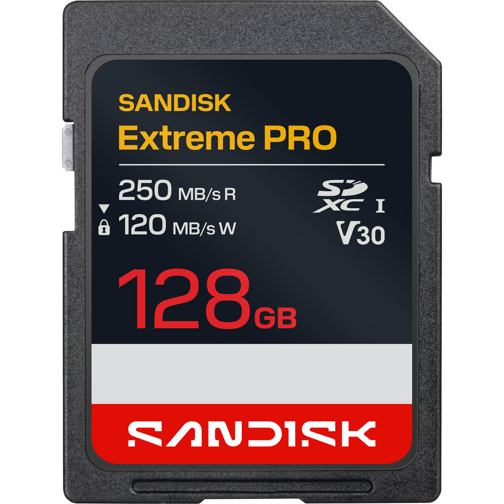 SanDisk 128GB Extreme PRO UHS-I V30 SDXC Memory Card