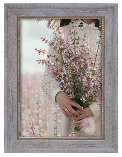 Malden 4x6 Marin Rustic Moulding Tabletop Photo Frame Grey