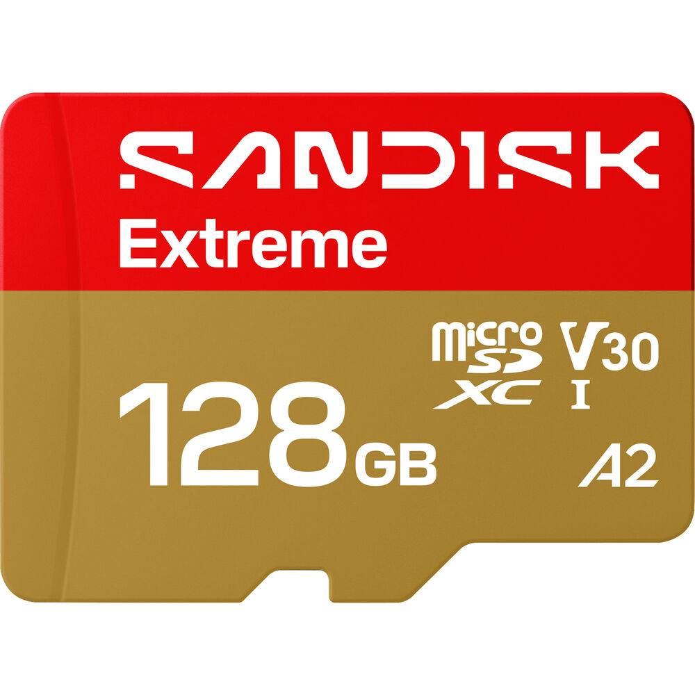 SanDisk 128GB Extreme UHS-I V30 microSDXC Memory Card