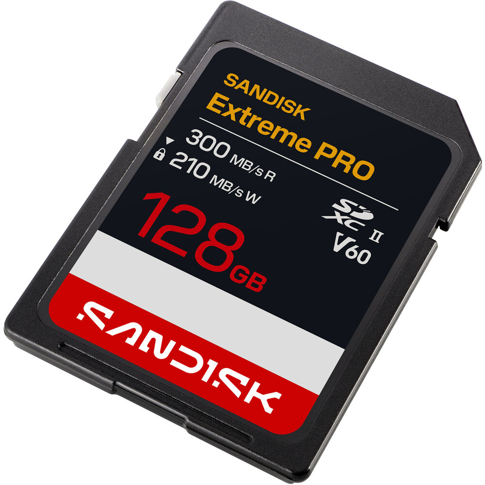 SanDisk 128GB Extreme PRO UHS-II V60 SDXC Memory Card