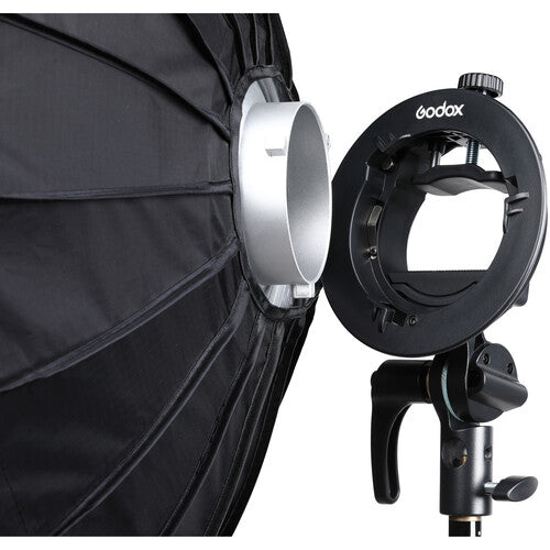 Godox S2 Speedlite Bracket with Softbox, Grid & Carrying Bag Kit (23.6 x 23.6")