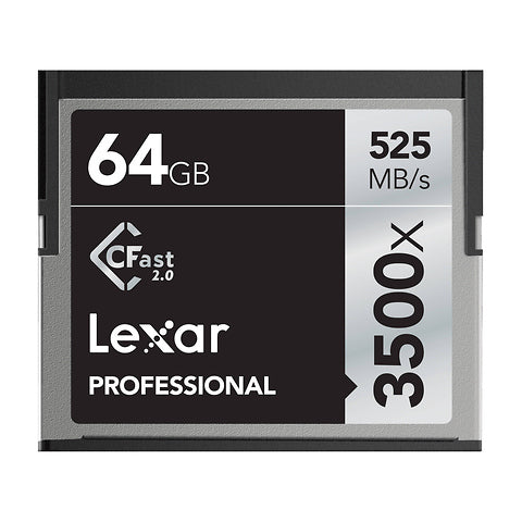 Lexar 64GB Pro 3500X CFast 2.0 Memory Card (445MB/s)