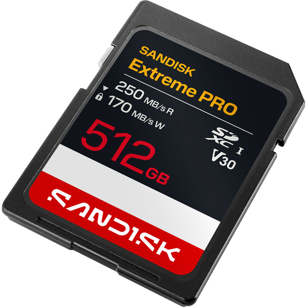 SanDisk 512GB Extreme PRO UHS-I V30 SDXC Memory Card