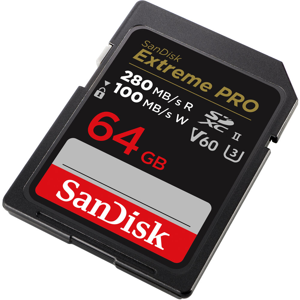 SanDisk 64GB Extreme PRO UHS-II V60 SDXC Memory Card