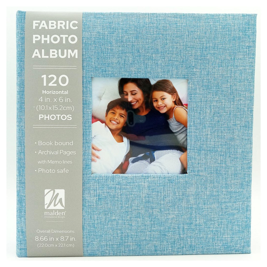 Malden International Designs Fabric Album 2-Up 4x6 Blue