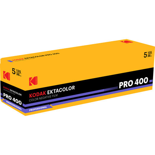 Kodak Eastman EKTACOLOR PRO 400 Color Negative Film (35mm Roll Film, 5-Pack)