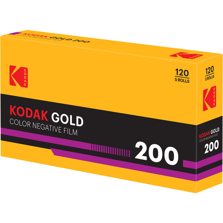 Kodak Eastman GOLD 200 Color Negative Film (120 Roll Film, 5-Pack)